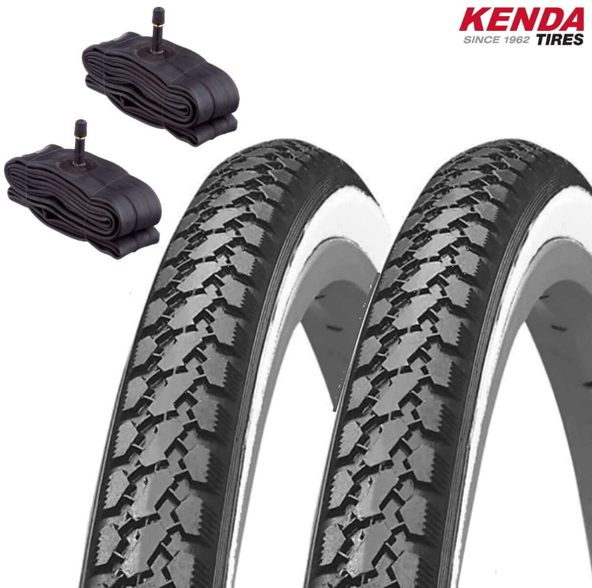 Llantas 5x100 2 Neumáticos 700x35C + 2 Cámaras De Aire 1-3/8 X 1-5/8 Para Bicicleta 28 - Kit Completo | MADICKS Repuesto Rueda Completa Bicicleta