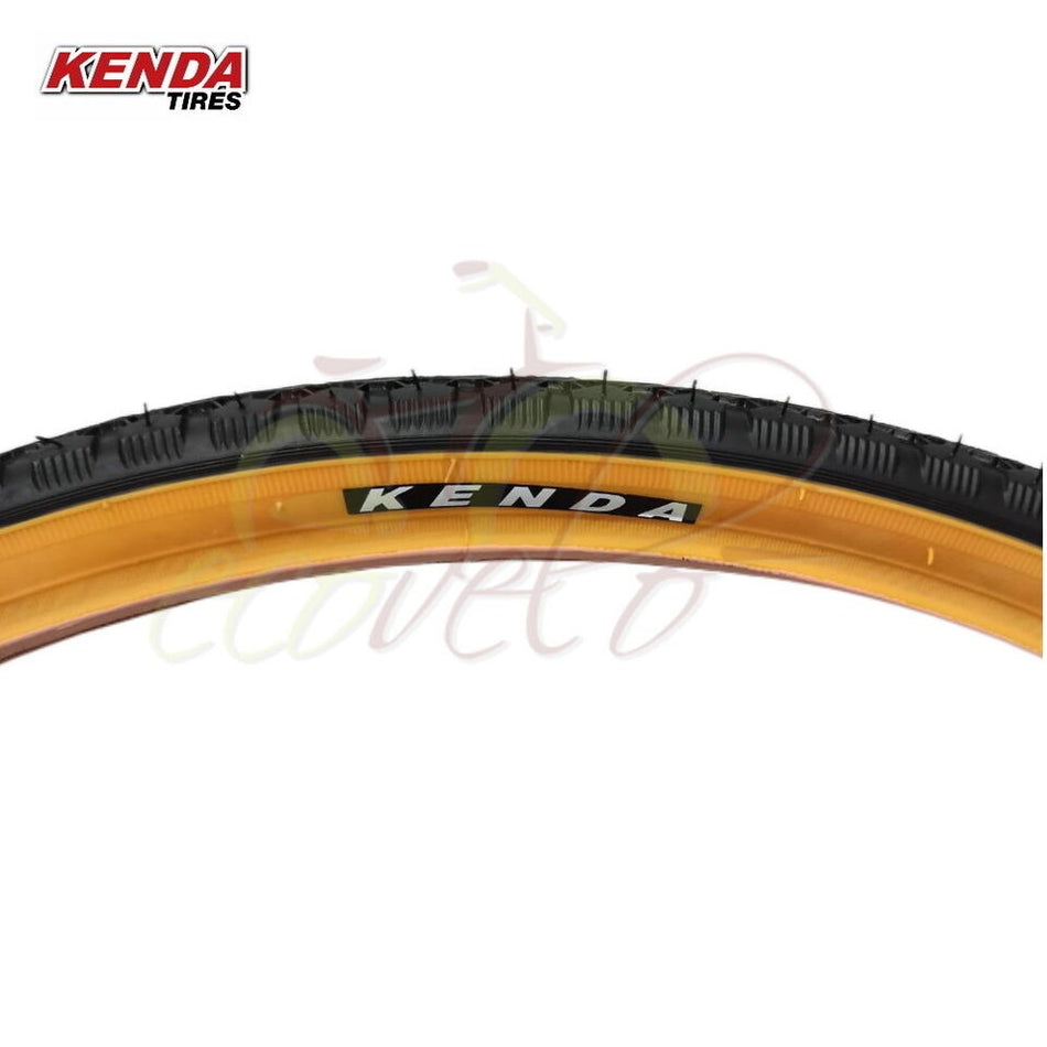 Kit 2 Kenda 700x35 28 5/8 tires + 2 inner tubes city bike black for