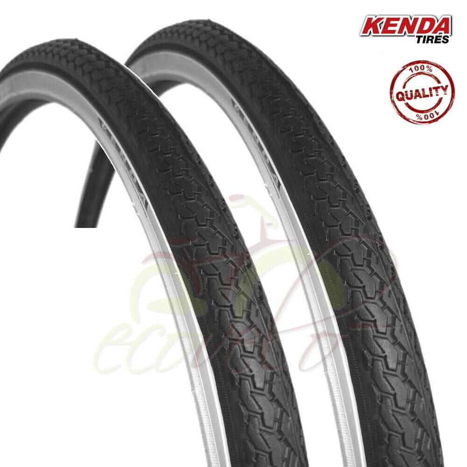 2 copertoni  Kenda 26x1 3/8 bianconeri (37-590)