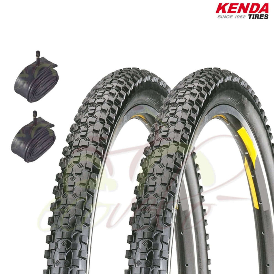 Kit 2 MTB bike tires 29 x 2.10 Kenda K1027 tires + tubes with American valve