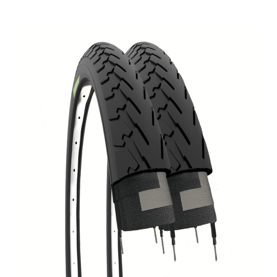 2 700x32c (32-622) black road bike trekking tires 