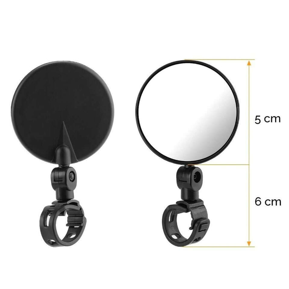 Adjustable and rotatable rearview mirror for bike scooter mtb handlebars 