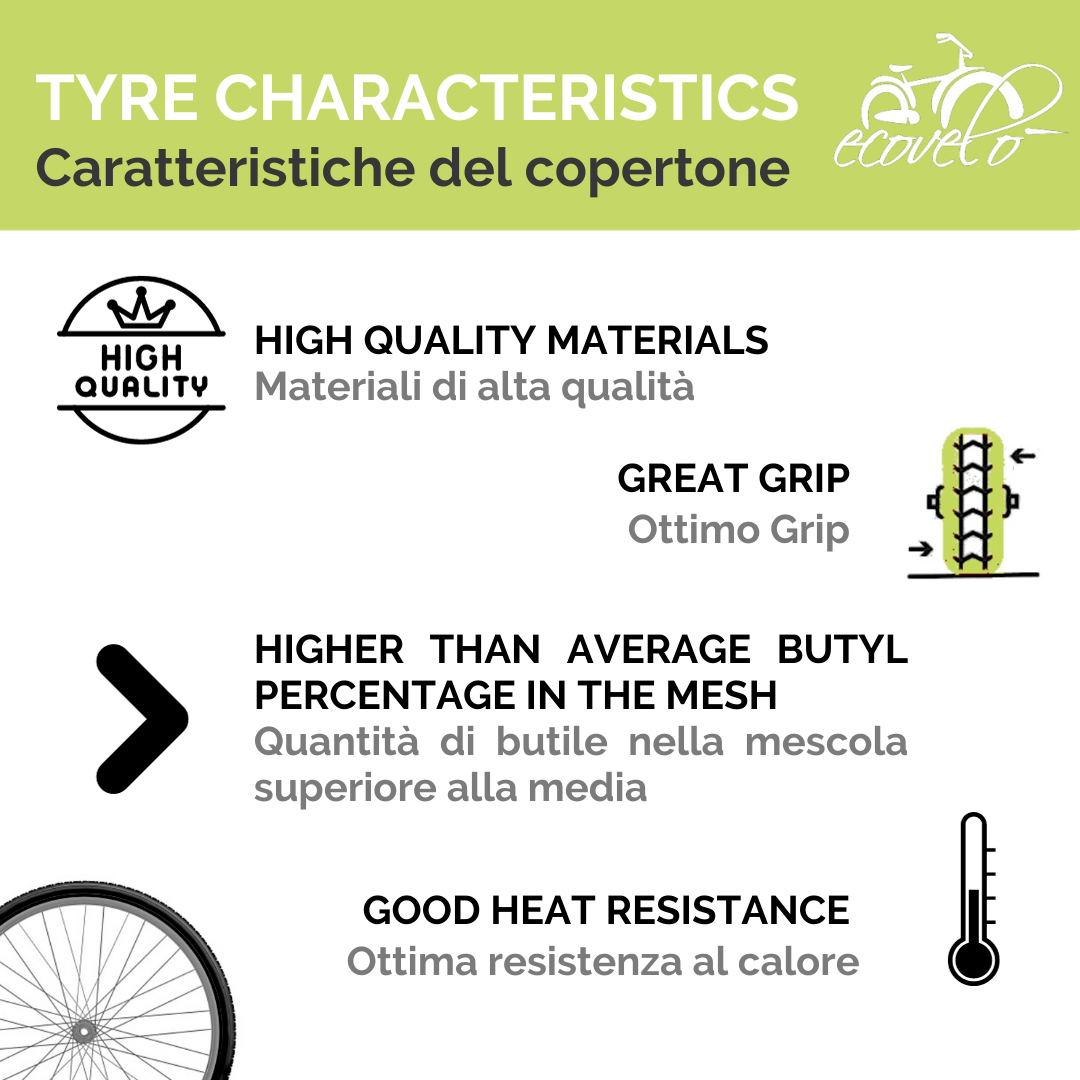 2 copertoni 12 1/2x1.75 2 1/4 (47-203) + camere per bici Mountain Bike
