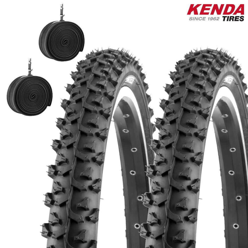 2 mtb tires 26x2.10 kenda tires black mountain bike tires26+tube