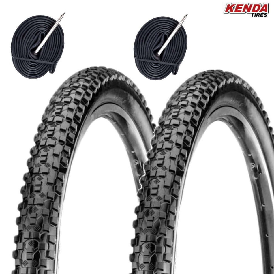 2 tires 27.5x2.10 (52-584) + tubes Kenda MTB bike tires 