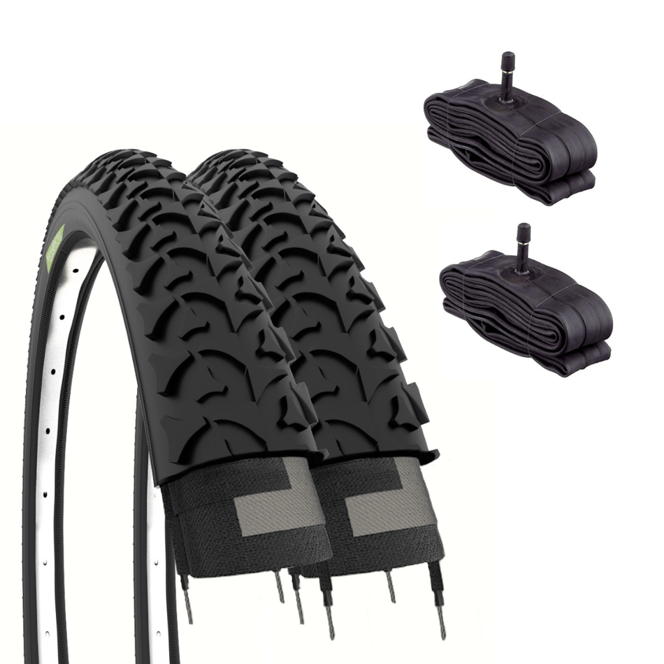 2 tires 26 x 1.95 (50-559) + American tubes for MTB bike tire